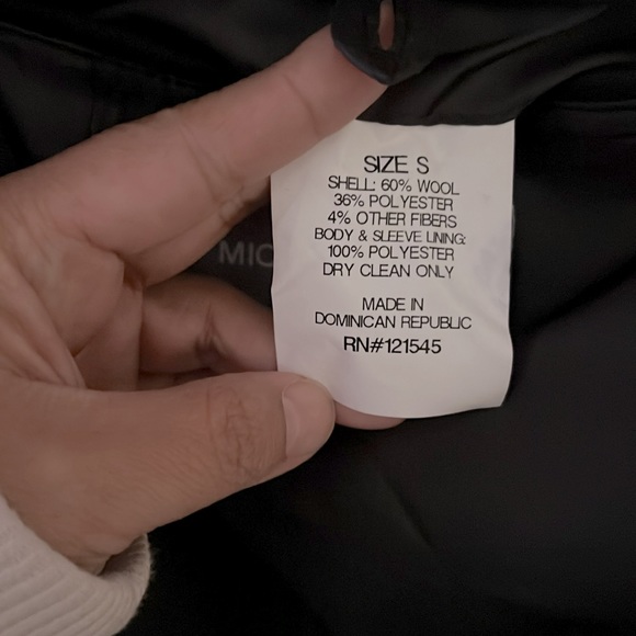 Black Michael Kors wool trench coat in mens small - Picture 6 of 7